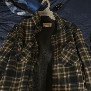 Boston Traders Black and Brown Lightweight Shirt Jacket